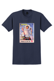 Mexicana Oaxaca T-Shirt - Vintage Girl in Lace Dress Poster - Navy