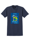 Northwest Orient Alaska T-Shirt - Vintage Totem Pole Poster - Navy