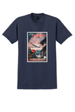 Pan Am Caribbean T-Shirt - Vintage Macaws Clipper Poster - Navy