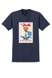 Pan Am Haiti T-Shirt - Vintage Basket and Map Poster - Navy