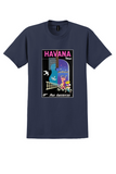 Pan Am Havana T-Shirt - Vintage Morro Castle Dancers Poster - Navy