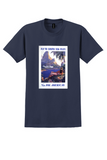 Pan Am South Sea Isles T-Shirt - Vintage Flying Boat Poster - Navy