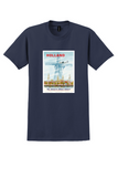 Pan Am Holland T-Shirt - Vintage Windmill Poster - Navy