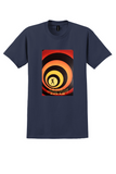 Pan Am Japan T-Shirt - Vintage Dancer and Circles Poster - Navy