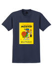 Pan Am Mexico T-Shirt - Vintage Aztec Figure Poster - Navy