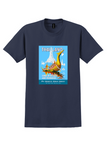 Pan Am Thailand T-Shirt - Vintage Royal Barge Poster - Navy