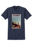 Air France North Africa T-Shirt - Vintage Minaret Poster - Navy