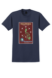 Philippine Air Lines T-Shirt - Vintage Orient Star Map Poster - Navy