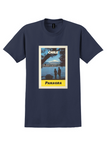 Panagra Chile T-Shirt - Vintage Volcano and Lake Poster - Navy