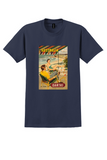 Qantas Australia T-Shirt - Vintage Beach Terrace Poster - Navy