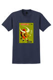 Qantas Manila T-Shirt - Vintage Carabao Poster - Navy