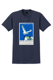 Scandinavian Air Express Finland T-Shirt - Vintage Luftexpress Poster - Navy