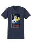 SAS No Giraffes Please T-Shirt - Vintage Giraffe Tail Fin Poster - Navy