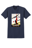 Sabena Belgian Air Line T-Shirt - Vintage Art Deco Airliner Poster - Navy