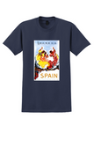 Sabena Spain T-Shirt - Vintage Flamenco Dancer Poster - Navy
