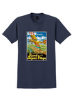 Bern T-Shirt - Vintage 1929 Alpine Flights Biplane Poster - Navy