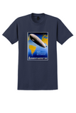 Graf Zeppelin South America T-Shirt - Vintage HAPAG Poster - Navy
