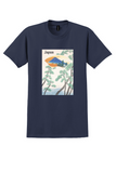 Japan Mt. Fuji T-Shirt - Vintage Pine Branch Railway Poster - Navy