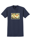 TAI T-Shirt - Bayle Double-Hemisphere World Map Poster - Navy