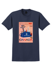 TCA Canada T-Shirt - Vintage "Only Hours Away" Poster - Navy