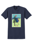 TEAL Norfolk Island T-Shirt - Vintage Norfolk Pine Poster - Navy