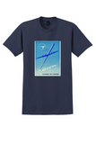 Tarom T-Shirt - Vintage 1955 Romanian Airliner Poster - Navy