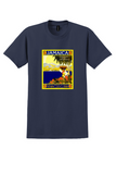 Jamaica T-Shirt - Vintage Gem of the Tropics Poster - Navy