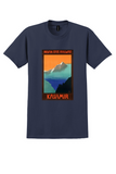Kashmir T-Shirt - Vintage Indian State Railways Poster - Navy