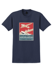 New York T-Shirt - WPA Municipal Airports Poster - Navy