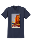 Napoli T-Shirt - Vintage Castel Nuovo Poster - Navy