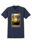 Italian Riviera T-Shirt - Borgoni Portofino Poster - Navy