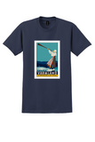 Sweden Värmland T-Shirt - Vintage Folk Costume Horn Poster - Navy