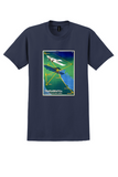 Transadriatica T-Shirt - Vintage Seaplane Adriatic Map Poster - Navy