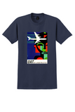 UAT Africa T-Shirt - Vintage DC-8 African Mask Poster - Navy