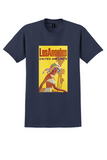 United Air Lines Los Angeles T-Shirt - Vintage Sunglasses Poster - Navy