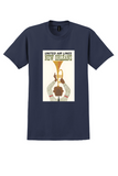 United Air Lines New Orleans T-Shirt - Vintage Jazz Trumpet Poster - Navy