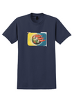 Australian National Airways T-Shirt - Vintage Fly ANA Globe Bag Sticker - Navy