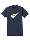 Alaska Airlines T-Shirt - Vintage Alaska's World Pennant Bag Sticker - Navy