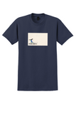 Alaska Airlines T-Shirt - Vintage Fly With A Happy Face Bag Sticker - Navy