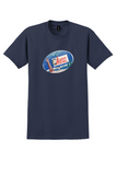 Alaska Airlines T-Shirt - Vintage Totem Pole Bag Sticker - Navy