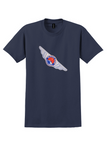 Alaska Star Airlines T-Shirt - Vintage Winged Star Bag Sticker - Navy