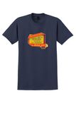 American Airlines T-Shirt - Vintage DC-6 Aircoach to Mexico City Sticker - Navy