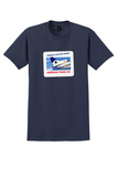 American Trans Air T-Shirt - Vintage America's Vacation Airline Sticker - Navy