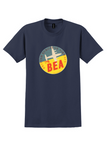 BEA T-Shirt - Vintage British European Airways Roundel Sticker - Navy