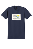 BWIA T-Shirt - Vintage Sharing Our Warmth With the World Sticker - Navy