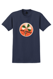 Aer Lingus T-Shirt - Vintage Orange Shamrock Bag Sticker - Navy