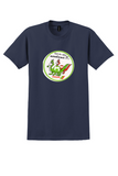 Balkan Bulgarian Airlines T-Shirt - Vintage Football Dinosaurs Sticker - Navy