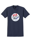 Boeing 717 T-Shirt - Vintage Cartoon Jet Bag Sticker - Navy