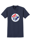 Boeing 737 T-Shirt - Vintage Cartoon Jet Bag Sticker - Navy