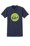 Boeing 737-300 T-Shirt - Vintage Green Cartoon Jet Bag Sticker - Navy